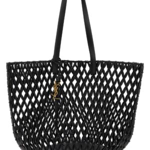 Black beads shopping bag