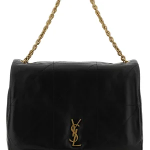 Black leather Jamie shopping bag