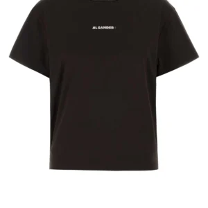 Dark brown stretch polyester t-shirt