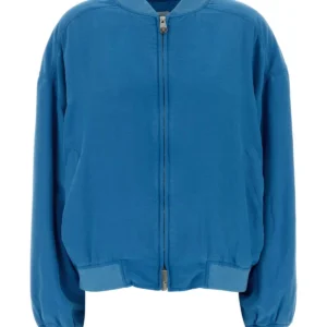 Light-blue poplin jacket