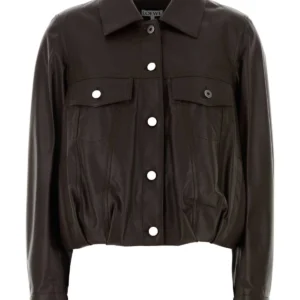 Chocolate leather jacket