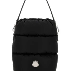 Black canvas Caradoc bucket bag