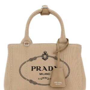 Beige canvas mini Prada JardiniÃ¨re handbag