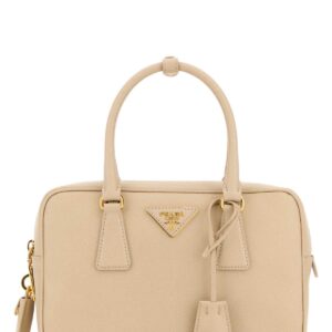 Sand leather handbag