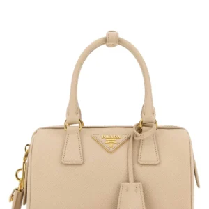 Sand leather handbag