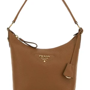 Camel leather shoulder bag