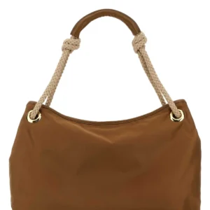 Caramel fabric shopping bag