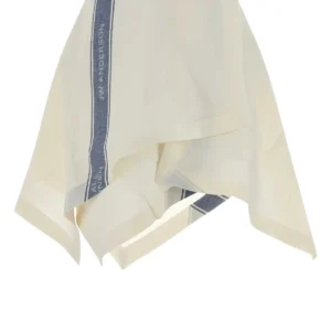 Ivory linen mini skirt
