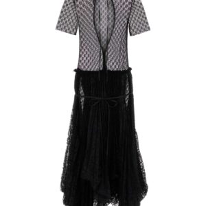 Black lace long dress