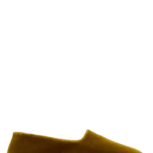 Mustard velvet Ponti ballerinas
