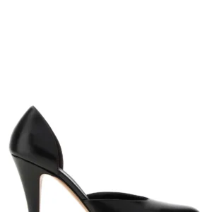 Black leather Ornella pumps
