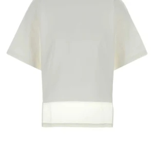 White cotton blend t-shirt