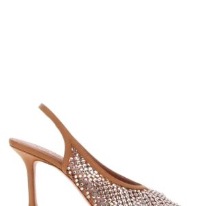 Embellished mesh Dolly pumps