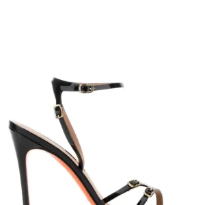 Black leather Virna sandals