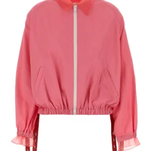 Fluo pink viscose blend jacket