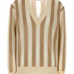 Embroidered silk blend sweater