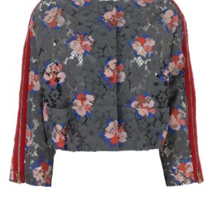 Printed lace blazer