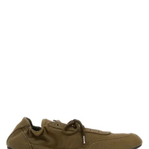 Army green canvas Collapse sneakers