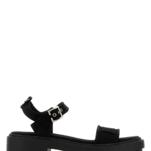 Black canvas sandals