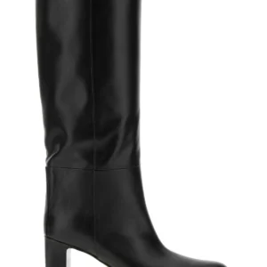 Black leather Caly boots