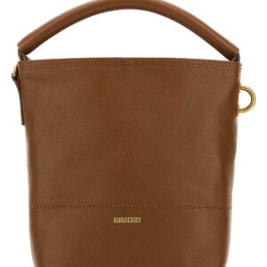 Brown leather handbag