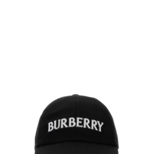 Black gabardine baseball cap