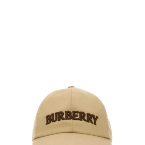 Beige gabardine baseball cap