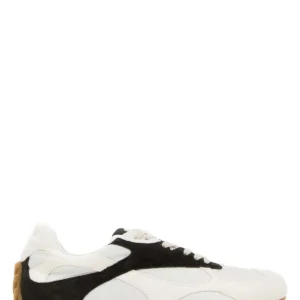 Two-tone suede and fabric Orbit sneakers