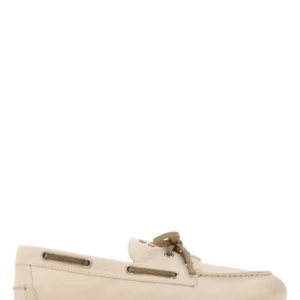 Ivory canvas loafers