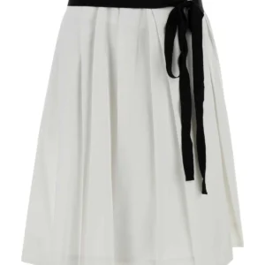 White gabardine skirt