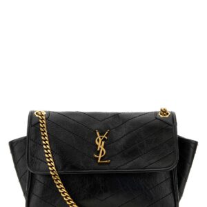 Black leather Niki shoulder bag