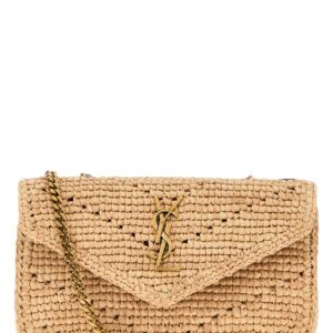 Raffia mini LouLou shoulder bag