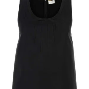 Black satin top