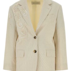Embroidered cotton blend Birdy blazer
