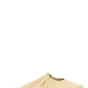 Cream nappa leather Pebble ballerinas