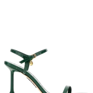 Dark green leather Toy sandals