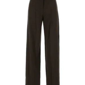 Chocolate wool blend pant