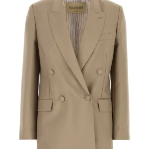 Cappuccino mohair blend blazer