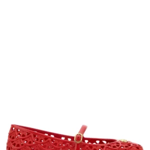 Red rubber VLogo Signature ballerinas