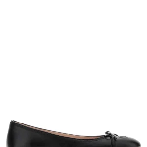 Black leather VLogo Signature ballerinas