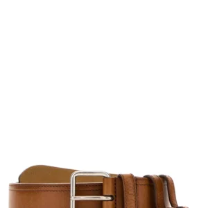 Caramel leather belt
