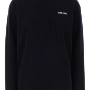 Navy blue wool oversize sweater