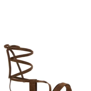 Brown suede sandals