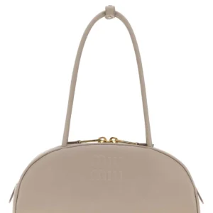 Dove grey leather Beau shoulder bag