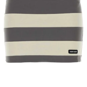 Embroidered cotton mini skirt