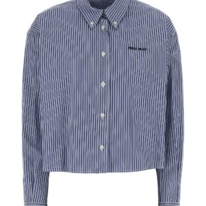 Embroidered poplin shirt