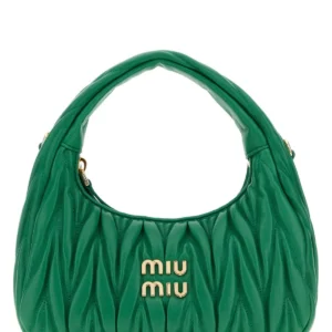 Grass green nappa leather Wander handbag