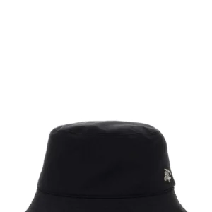 Black nylon bucket hat