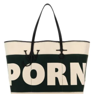 Ivory canvas Anchor XL shopping bag