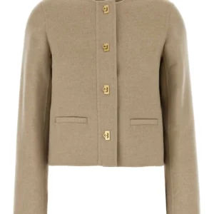 Sand wool blend blazer